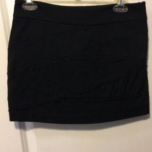 Black mini skirt